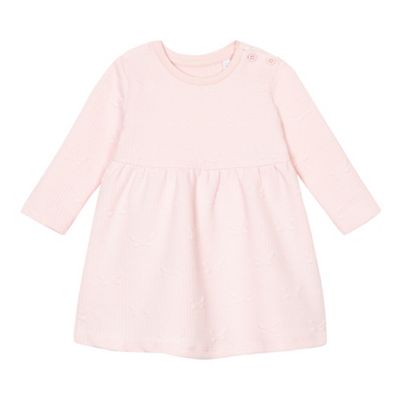 bluezoo Baby girls' pink textured butterfly dress
